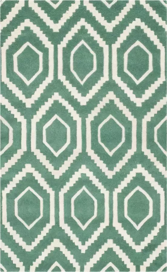 Safavieh Eigentijds Indoor Hand Getuft Vloerkleed Chatham Collectie CHT731 in Donkerblauw & Ivoor 152 X 244 cm - Foto 9