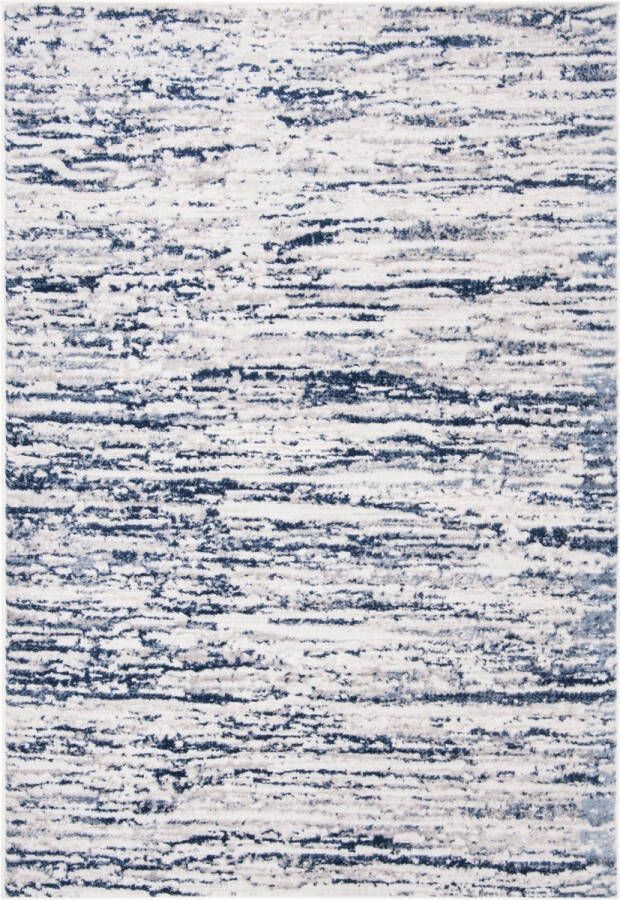 Safavieh Modern Abstract Geweven Vloerkleed voor Binnen Amelia Collectie ALA768 in Ivoor & Blauw 122 X 183 cm