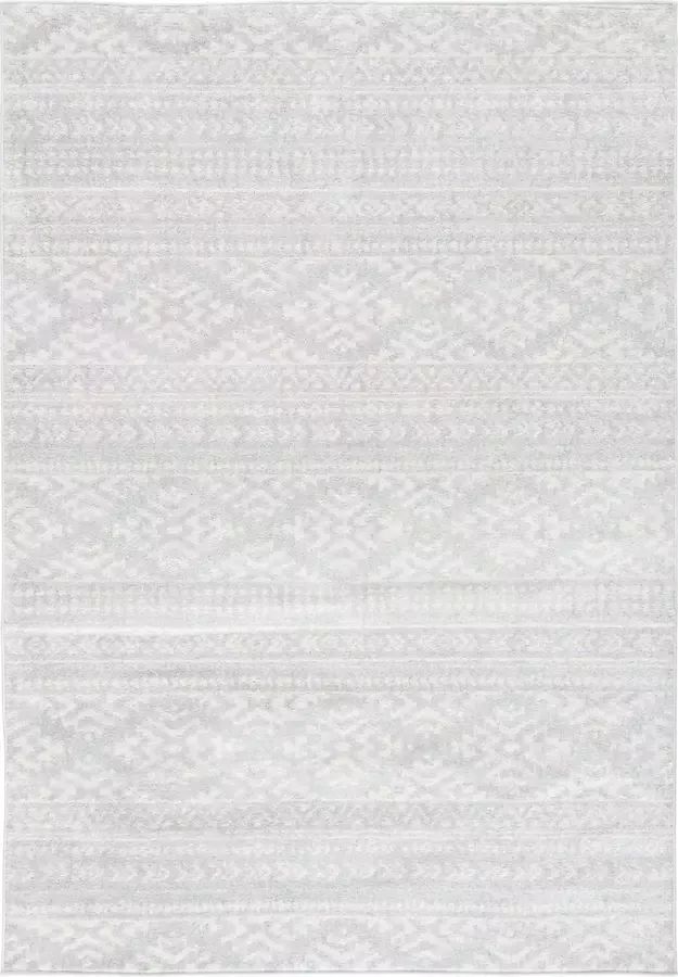 Safavieh Boho Chic Indoor Geweven Vloerkleed Tulum Collectie TUL272 in Licht Grijs & Ivoor 183 X 274 cm