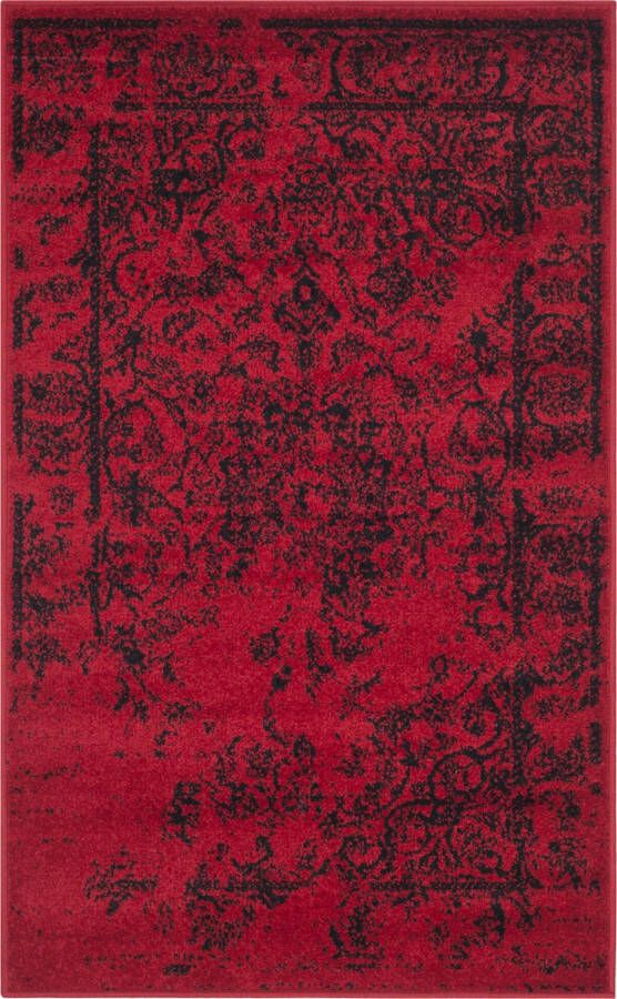 Safavieh Distressed Indoor Woven Area Rug Adirondack Collection ADR101 in Rood & Zwart 122 X 183 cm