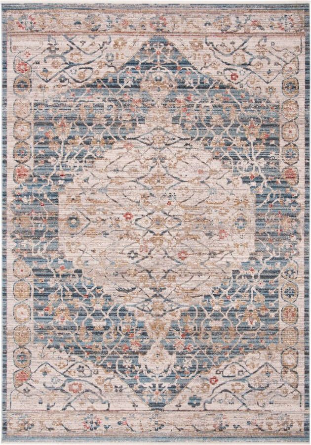 Safavieh Eigentijds Klassiek Geweven Binnenvloerkleed Kenitra Collectie KRA659 in Blauw & Rood 152 X 244 cm