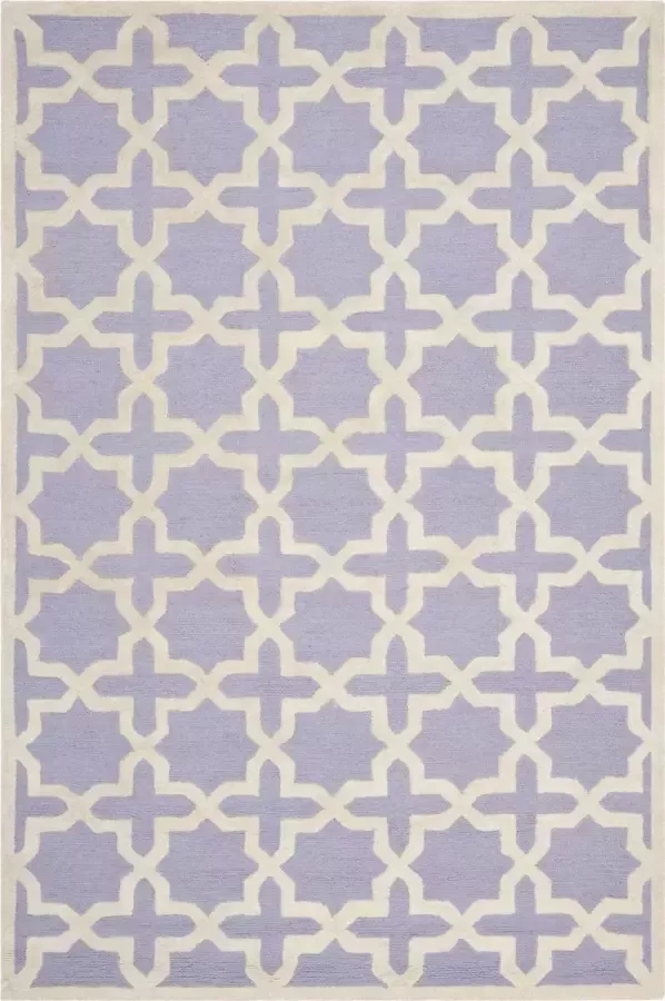 Safavieh Trellis Indoor handgetuft vloerkleed Cambridge collectie CAM125 in Zilver & Ivoor 122 X 183 cm