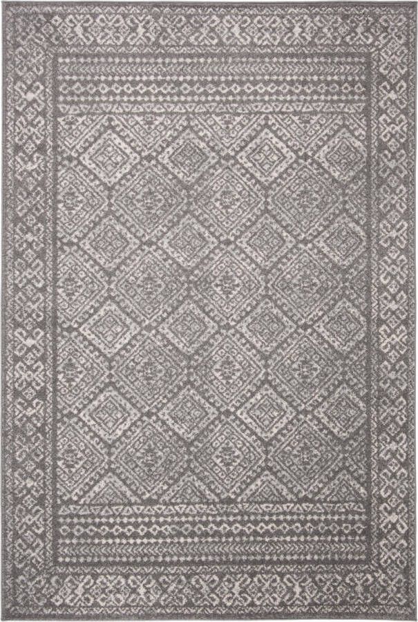 Safavieh Boho Chic Indoor Geweven Vloerkleed Tulum Collectie TUL264 in Donkergrijs & Ivoor 160 X 229 cm