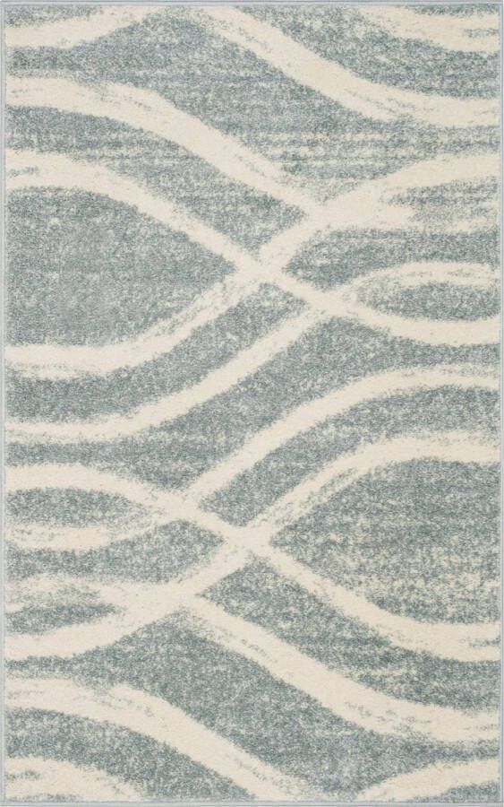 Safavieh Modern Wave Distressed Indoor Woven Area Rug Adirondack Collection ADR125 in Charcoal & Ivory 183 X 274 cm - Foto 4