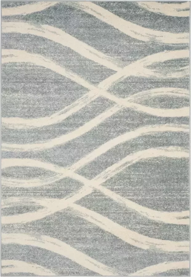 Safavieh Modern Wave Distressed Indoor Woven Area Rug Adirondack Collection ADR125 in Charcoal & Ivory 183 X 274 cm - Foto 7