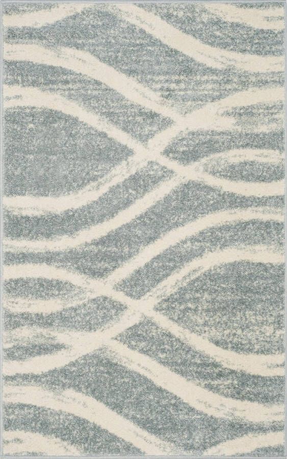 Safavieh Modern Wave Distressed Indoor Woven Area Rug Adirondack Collection ADR125 in Charcoal & Ivory 183 X 274 cm - Foto 1