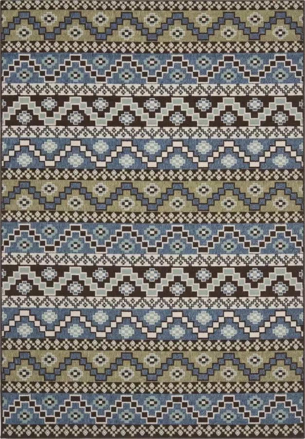 Safavieh Bold & Bright Indoor Geweven Vloerkleed Veranda Collectie VER095 in Blauw & Creme 201 X 290 cm - Foto 2