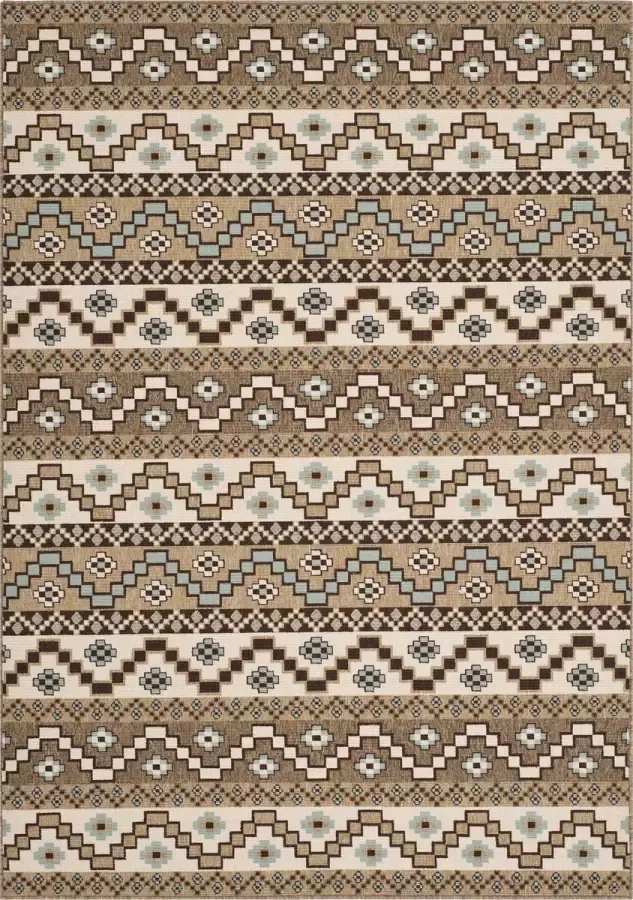 Safavieh Bold & Bright Indoor Geweven Vloerkleed Veranda Collectie VER095 in Blauw & Creme 201 X 290 cm - Foto 1