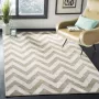 Safavieh Chevron Geweven Binnen Outdoor Vloerkleed Amherst Collectie AMT419 in Lichtgrijs & Beige 91 X 152 cm - Thumbnail 4