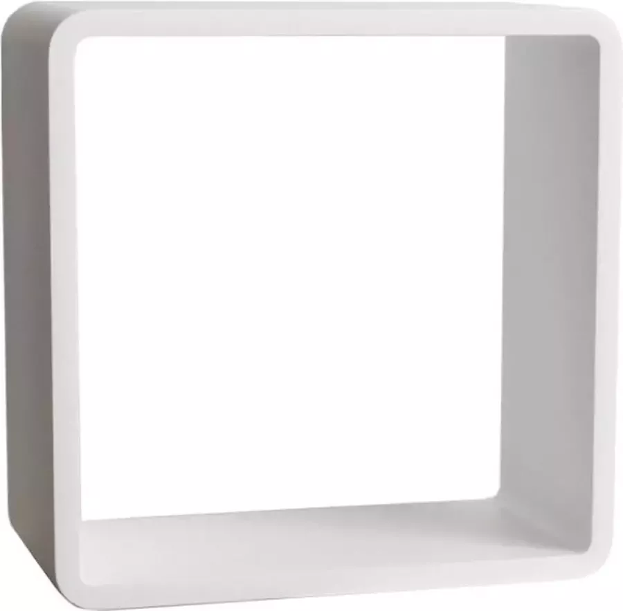 Safe Elegante kubusplank wit 26 x 26 x 19 5 cm