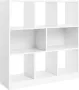 Safeer Warraich VASAGLE boekenkast kubusplank bodemplank met open vakken voor woonkamer studeerkamer kinderkamer kantoor als ruimteverdeler 97 5 x 30 x 100 cm wit LBC52WT - Thumbnail 1