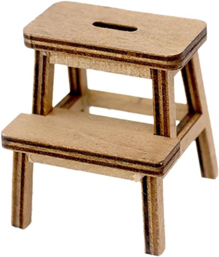 Safigle Mini Houten Kruk Poppenhuis Meubels Decoratie Babykamer Speelgoed