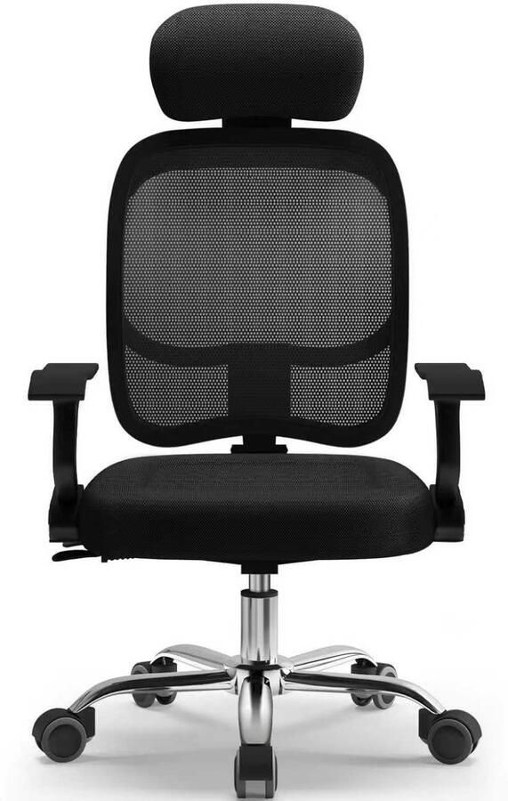 Saikefy Bureaustoel Ergonomische Bureaustoel Verstelbare hoogte van de rugleuning en de hoofdhouder Max. Kanteling 135° ademend Max. Belasting 150 kg