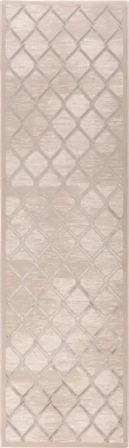 Salery Home Vloerkleed laagpolig vloerkleed antistatisch lichtdicht tpijt cream 80X150 cm