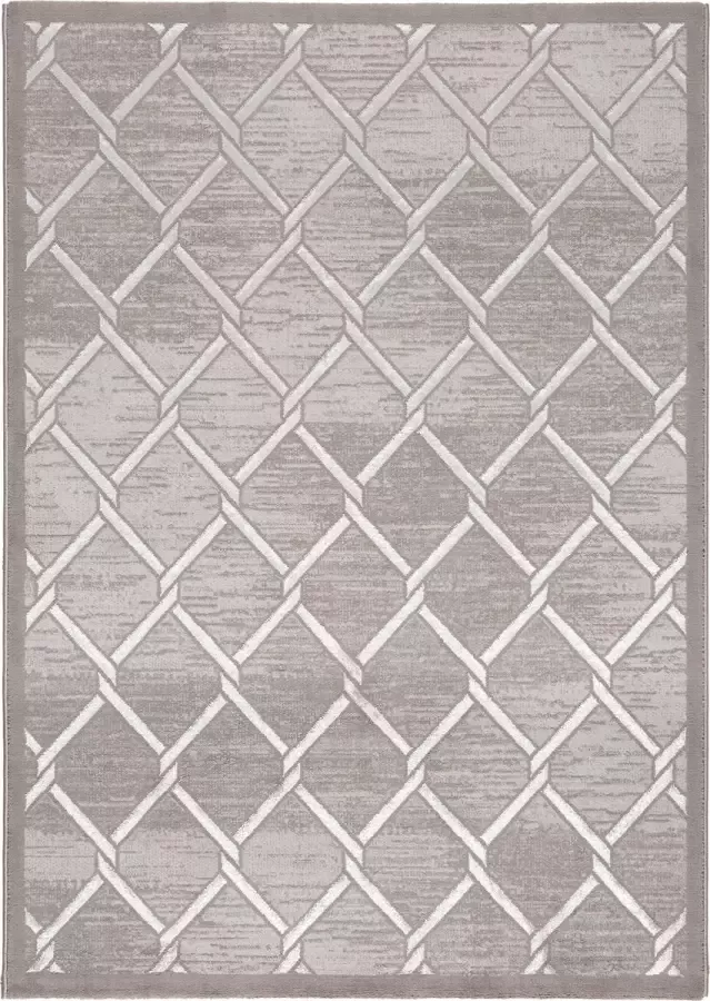 Salery Home Vloerkleed laagpolig vloerkleed antistatisch lichtdicht tpijt grijs 120x170 cm