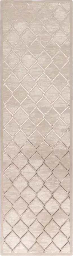 Salery Home Vloerkleed- Laagpolig vloerkleed luxe woonkamertapijt Dream in beige 80X300