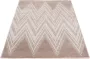 Salery Home Vloerkleed- modern laagpolig vloerkleed Luxury tapijt beige geodriehoek patroon 160x2300 cm - Thumbnail 1