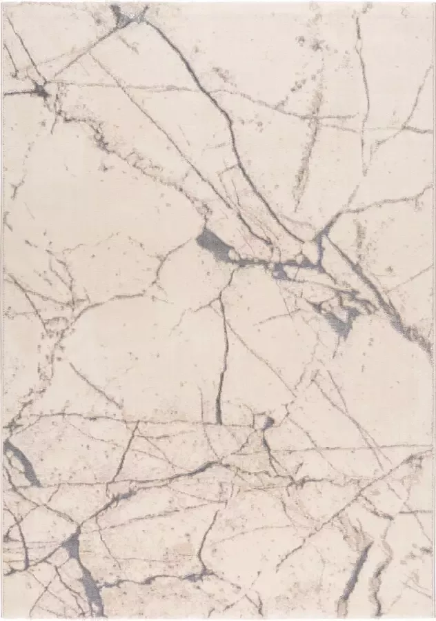Salery Home Vloerkleed- modern laagpolig vloerkleed tapijtenloods Lara grijs geodriehoek patroon 80x150 cm