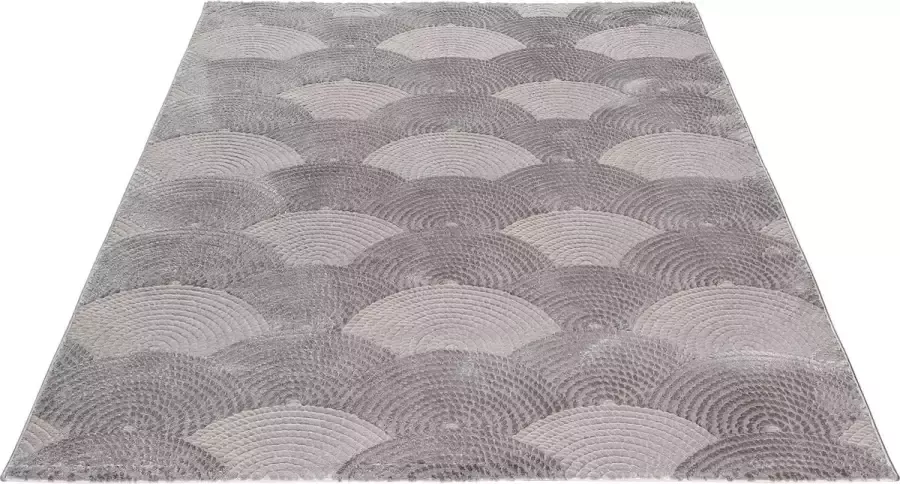 Salery Home Vloerkleed- modern laagpolig vloerkleed tapijtenloods Luxury grijs geodriehoek patroon 120x170 cm - Foto 12