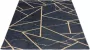 Sehrazat Vloerkleed moderne wasbaar zachte microvezel speciale druktechniek woonkamer tapijt marineblauw 80X150 - Thumbnail 1