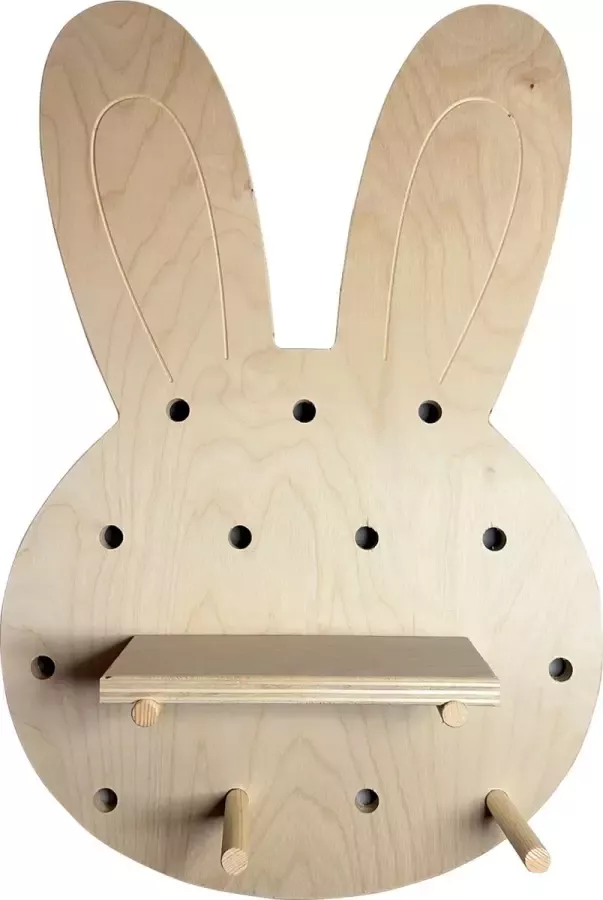 Salt & Sugar Pegboard Wandplank Konijn Babykamer Kinderkamer Kapstok