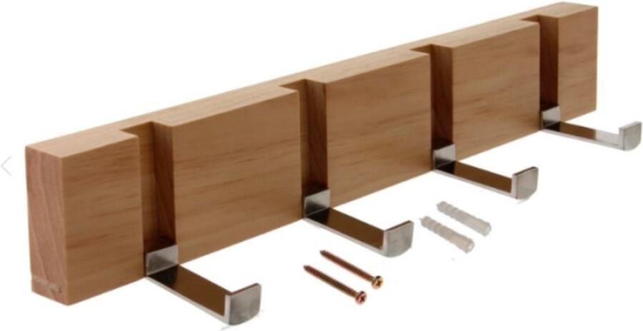 SAM Kapstok 4 grote haken uitklapbaar