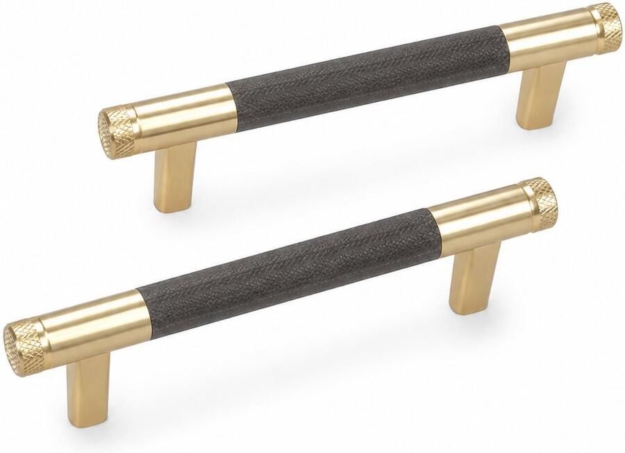 Sander Shop 2 Stuks Kastgrepen Goud Moderne Handgrepen 96mm Gatafstand Deurgrepen Keuken Ladegrepen Vintage Meubelgrepen Voor Keukenkasten Commode Garderobe(Gouden Grijs) - Foto 2