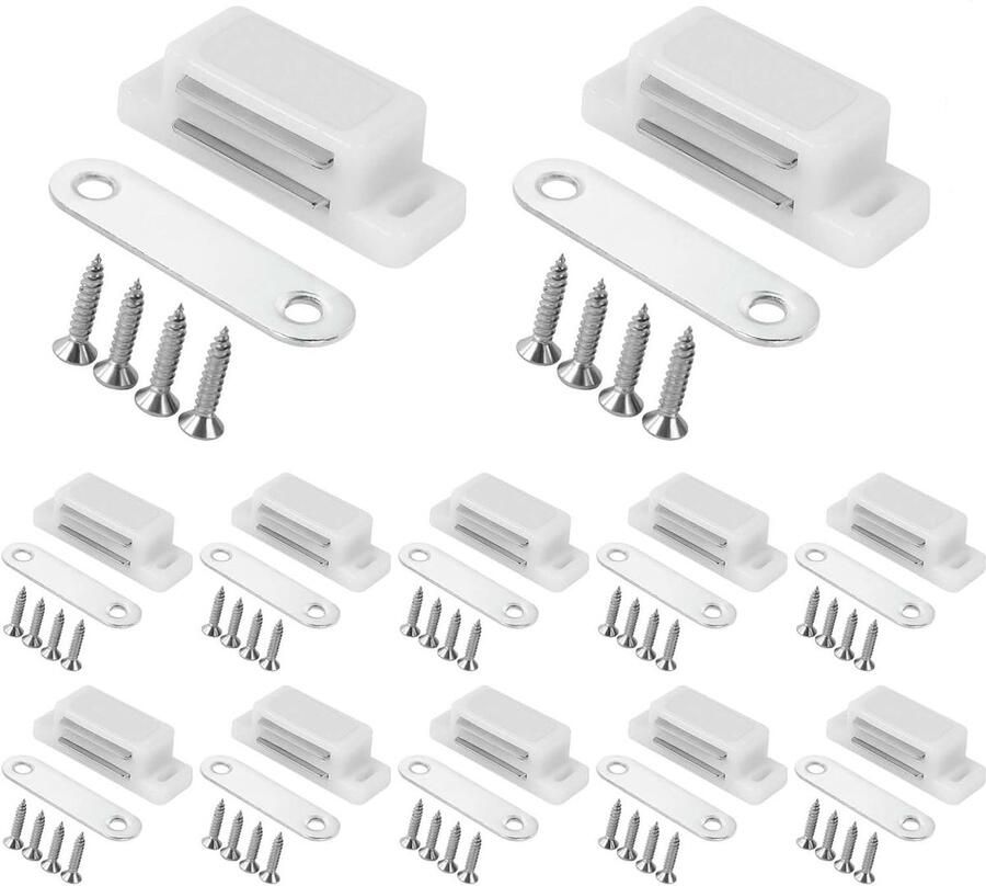 Sander Shop Magnetische vangst voor kastdeur 12 stuks hoge magnetische zware kastsluitingen met schroeven sterke magnetische deursluitingen voor keuken garderobe lade magnetische kastdeursluiting