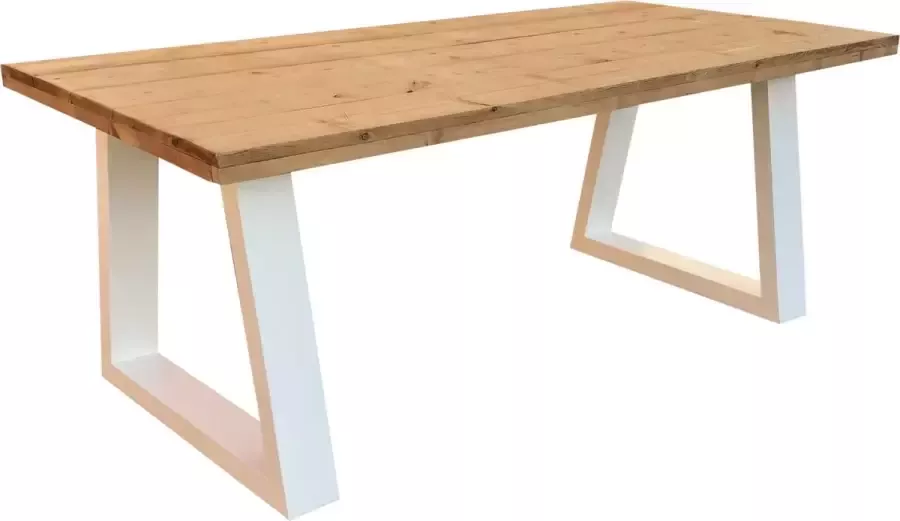 Sanderswoodworks Eettafel Vancouver tafel A-poot wit 95 200 cm eetkamertafel eettafel hout