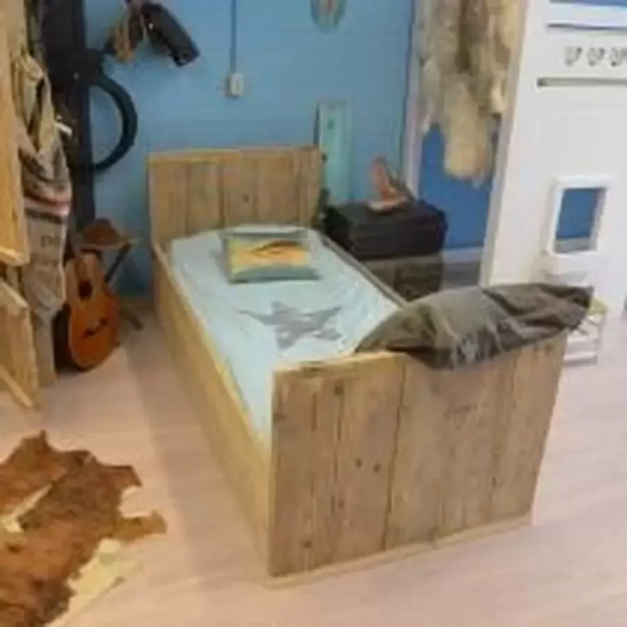 Sanderswoodworks Houten bed Steigerhout 206Lx96Dcm