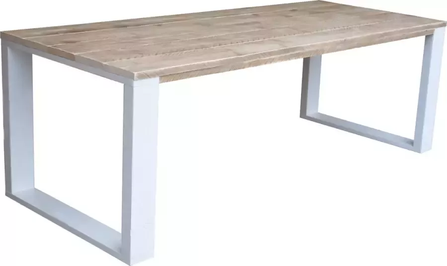 Sanderswoodworks New Orleans Eettafel 220Lx90Bx78H cm wit
