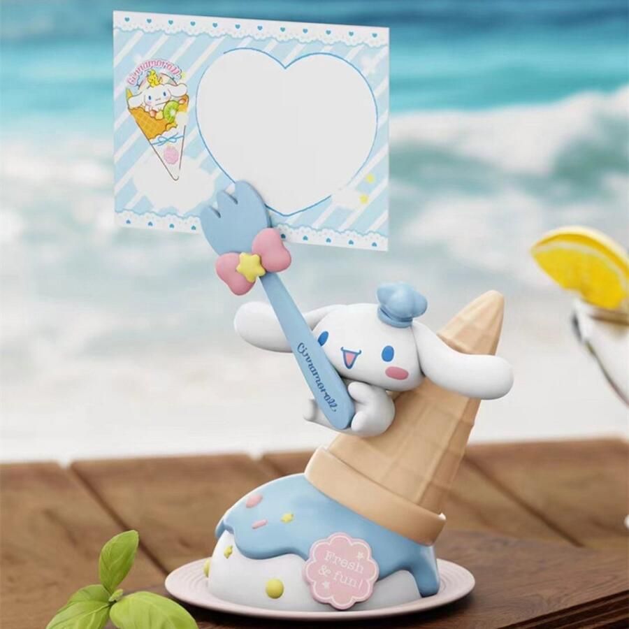 Sanrio Cinnamoroll Dessert Serie Decoratie Beeld – Kawaii Memo Houder Figurine – Bureau Accessoire & Cadeau voor Meisjes