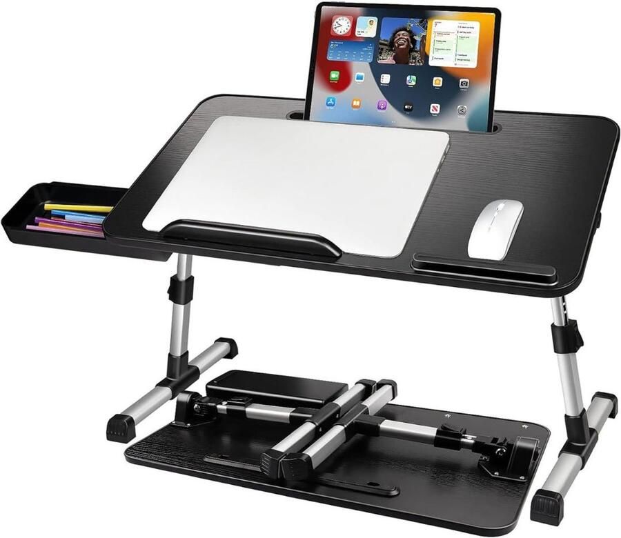 Sans Marq Bedtafel Cara Laptoptafel kussen Tafeltje voor op bed Zwart