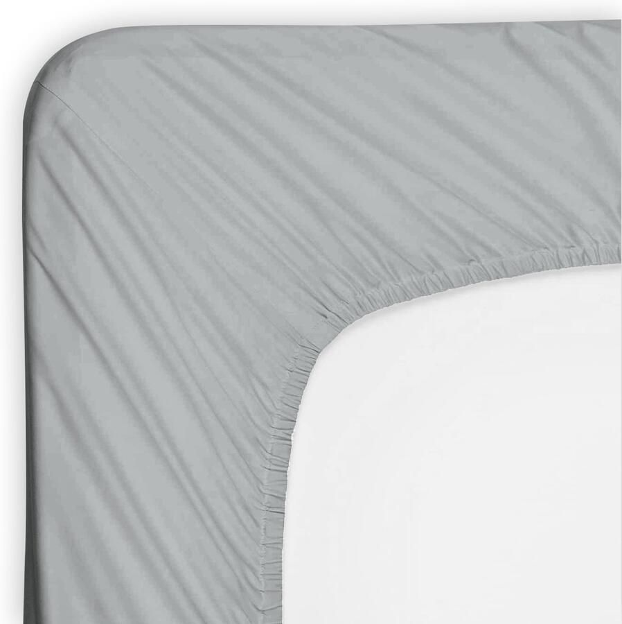 Saphira Luxe Hoeslaken Donkergrijs – 100% Geweven Katoen – 360° Stretch – Perfecte Pasvorm – Ademend & Zacht – 200x200 220cm+40 – Voor Boxspring Matras – Voor Waterbedmatras - Foto 2