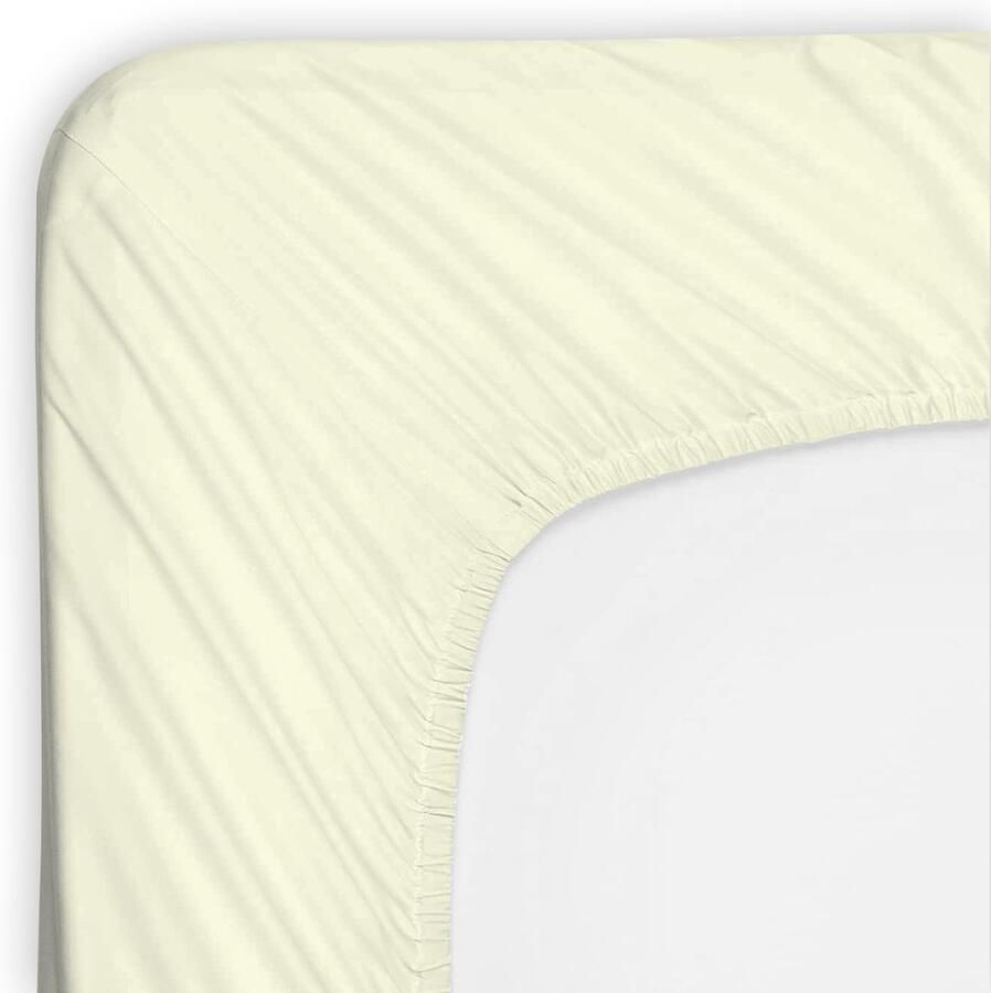 Saphira Luxe Hoeslaken Off-wit Cream – 100% Geweven Katoen – 360° Stretch – Perfecte Pasvorm – Ademend & Zacht – 200x200 220cm+40 – Voor Boxspring Matras – Voor Waterbedmatras - Foto 3