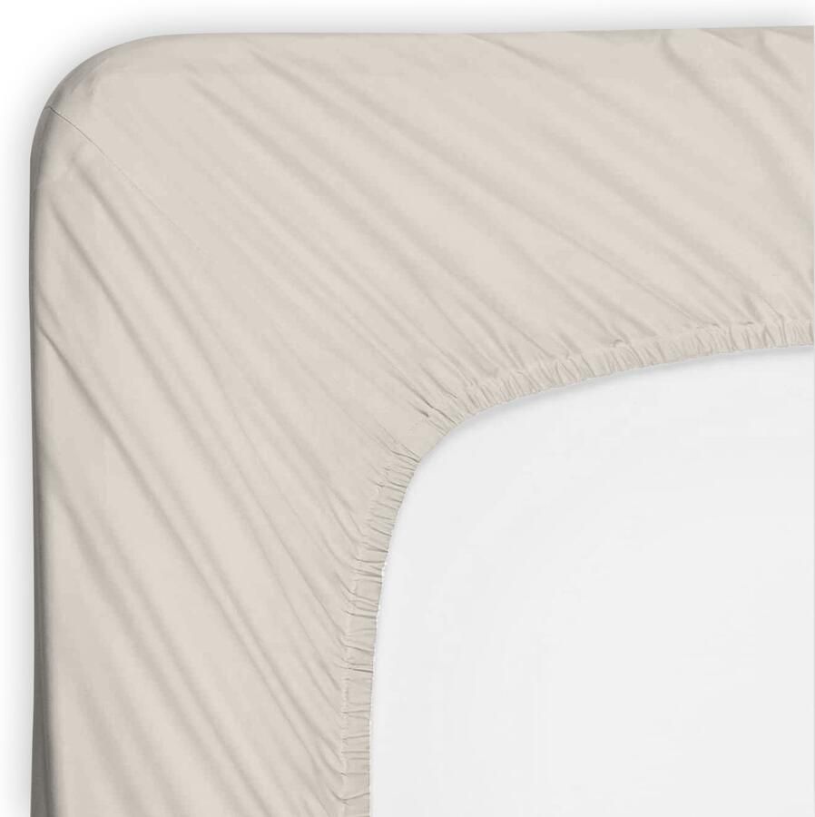 Saphira Luxe Hoeslaken Off-wit Cream – 100% Geweven Katoen – 360° Stretch – Perfecte Pasvorm – Ademend & Zacht – 200x200 220cm+40 – Voor Boxspring Matras – Voor Waterbedmatras - Foto 2