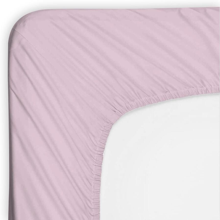 Saphira Luxe Hoeslaken Thee Roze – 100% Geweven Katoen – 360° Stretch – Perfecte Pasvorm – Ademend & Zacht – 200x200 220cm+40 – Voor Boxspring Matras – Voor Waterbedmatras - Foto 2