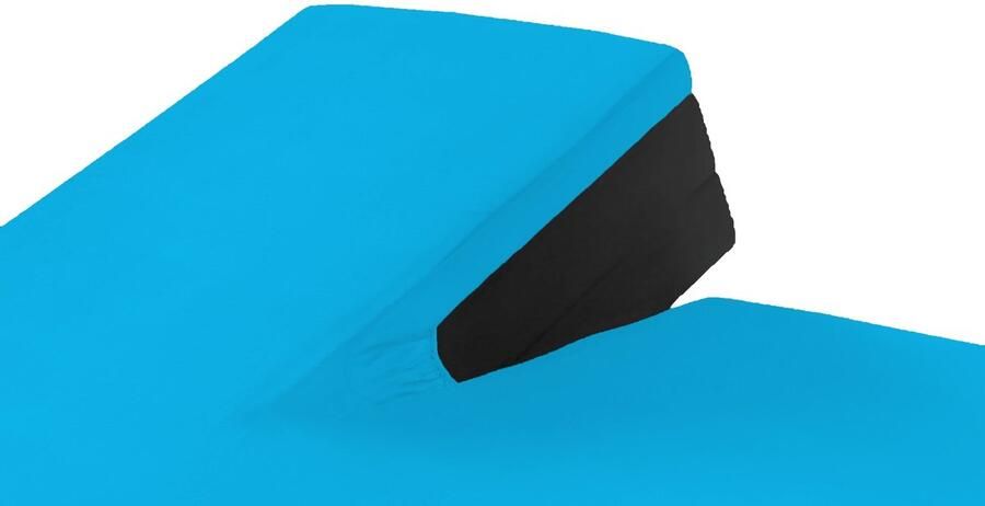 Saphira Luxe Splittopper Hoeslaken Donkerblauw – 100% Jersey Katoen – 180x200 220 cm – Split van 80 90cm – Zacht Ademend & Rekbaar – Voor Splittopper Matras – Perfecte Pasvorm - Foto 2