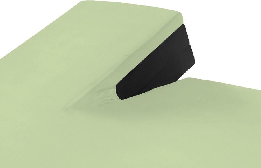 Saphira Luxe Splittopper Hoeslaken Zeegroen – 100% Jersey Katoen – 180x200 220 cm – Split van 80 90cm – Zacht Ademend & Rekbaar – Voor Splittopper Matras – Perfecte Pasvorm - Foto 2