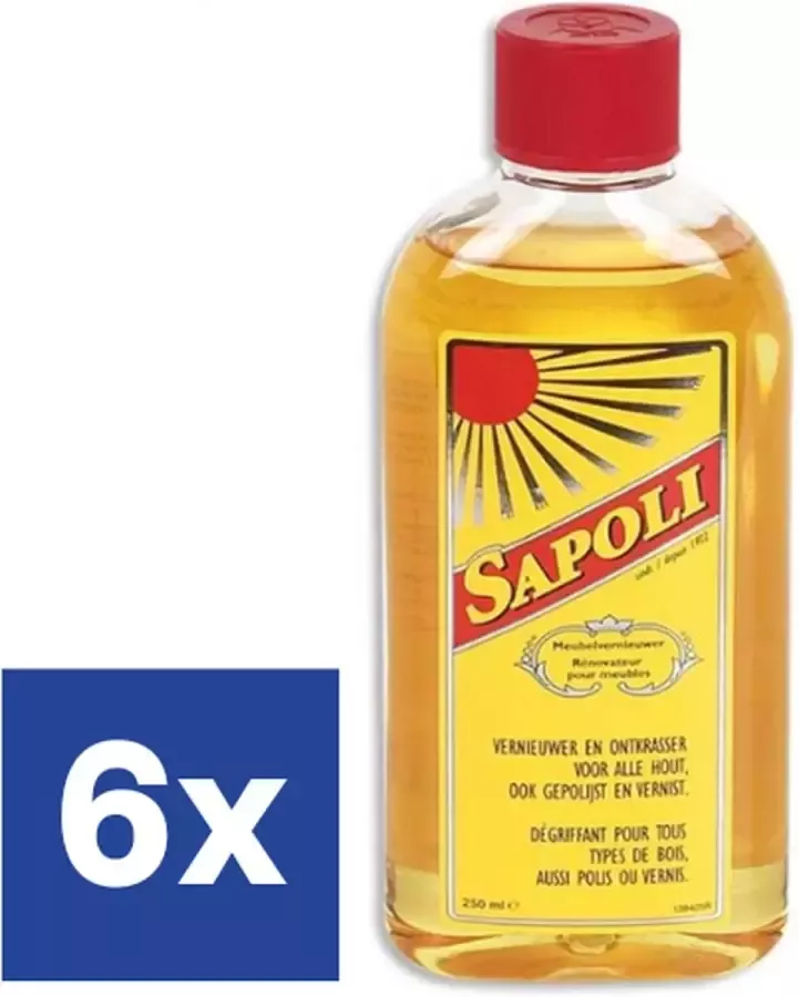 Sapoli meubelvernieuwer helder 6 x 250ml