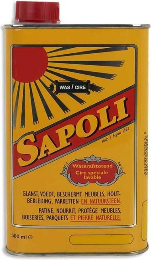Sapoli – Wasbare Boenwas wit – Meubelreiniger – Speciale afwasbare was 500 ml