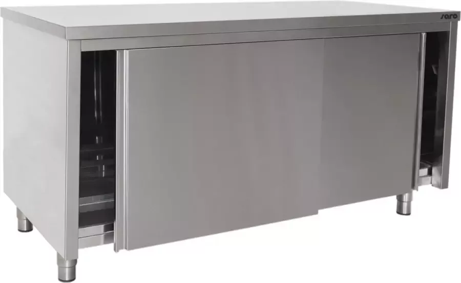 Saro roestvrijstalen wandkast schuifdeur 600 mm diepte 1400 mm 600-2010