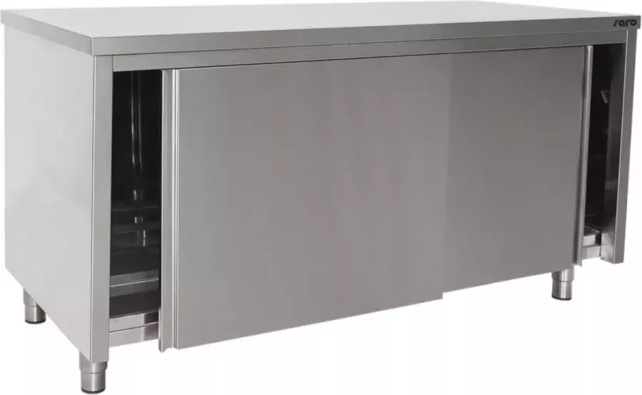 Saro roestvrijstalen wandkast schuifdeur 700 mm diepte 1000 mm 700-2000