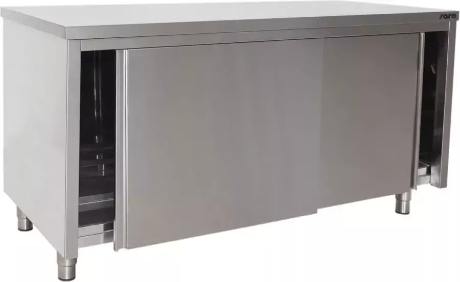 Saro roestvrijstalen wandkast schuifdeur 700 mm diepte 2000 mm 700-2025