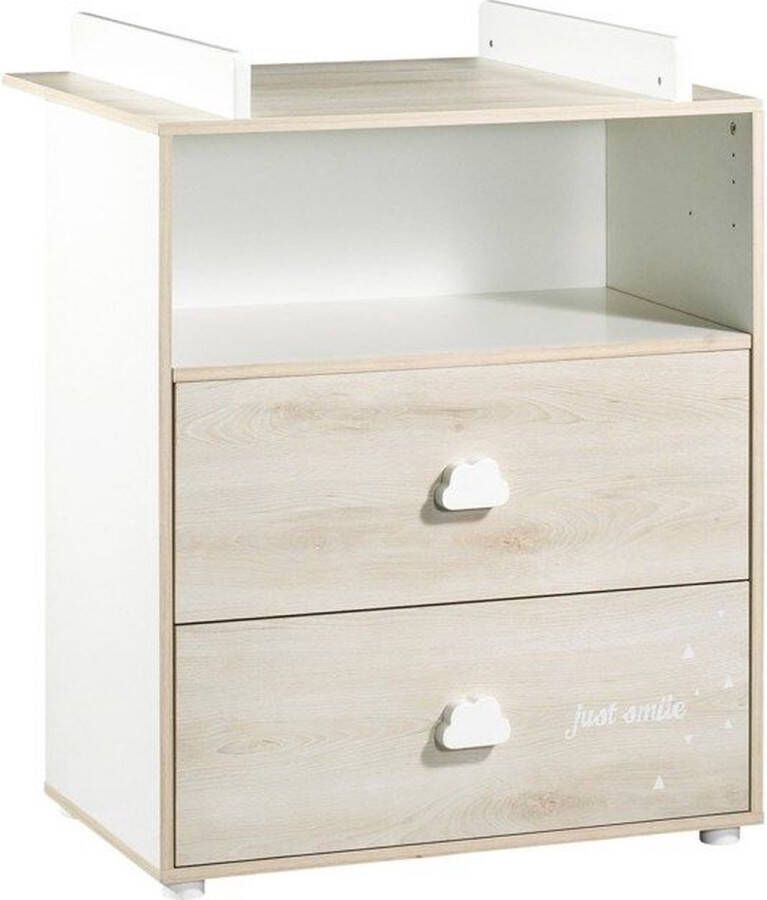 Sauthon BABYPRICE Dressoir Langer Smile Beuken Ash 2 laden