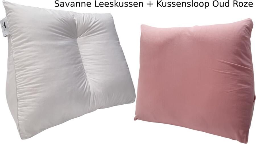 Savanne Lekker Lui Leeskussen + Kussensloop! Zitkussen Leeskussen voor in bed Leeskussen voor Boeken Lekker Lui Lezen Kussen inclusief Leeskussen Hoes Oud Roze- Kussensloop