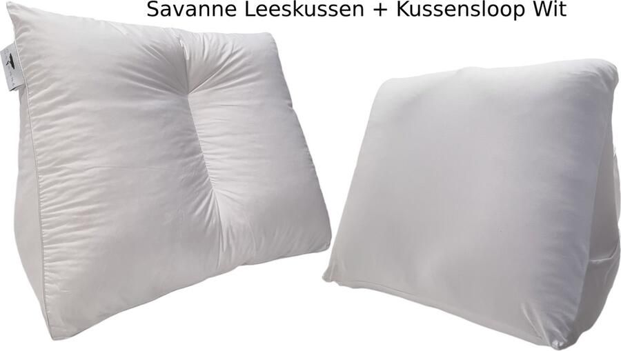Savanne Lekker Lui Leeskussen Zitkussen Leeskussen voor in bed Leeskussen voor Boeken Lekker Lui Lezen Kussen inclusief Leeskussen Hoes Kussensloop Wit