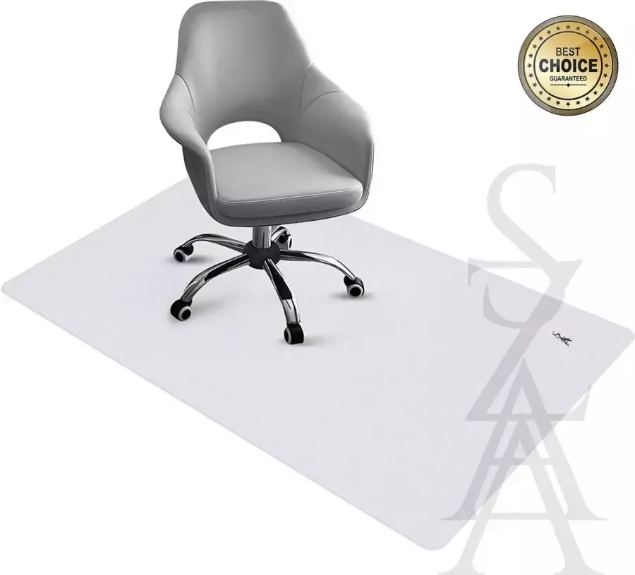 Saza Bureaustoelmat – Vloerbeschermer PVC 90 x 120 Vloermat – Antislip Antikras Transparant. – Vlekbestendig Bescherming Van Harde Vloeren