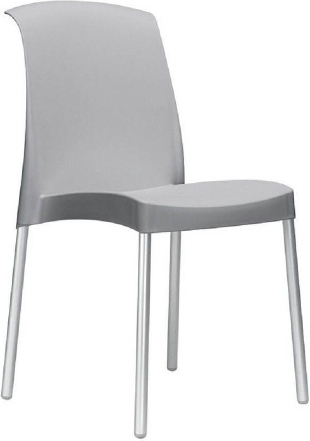 SCAB Design Kantinestoel Jenny. Mooie designstoel tuinstoel. Leverbaar in lichtgrijs. 5 Jaar garantie! Verpakt per 6 stuks!