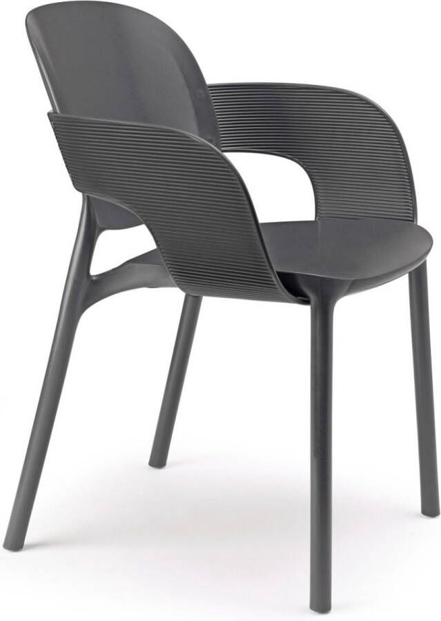 Scab Hug Stoel Armleuningen Set Van 4 Antracietgrijs